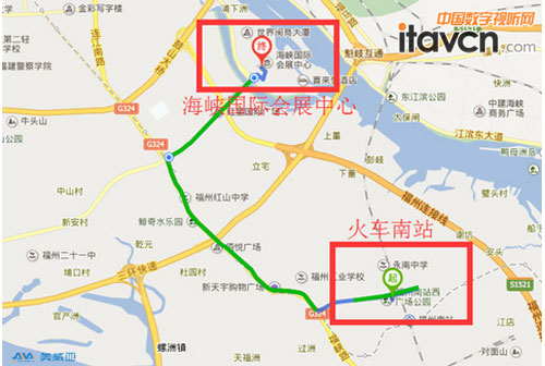 福州南站到展館