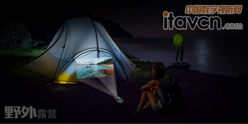 旅游攜帶夜晚露營投大屏