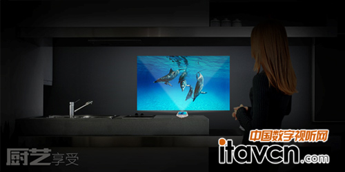 廚房投大屏主婦一心二用