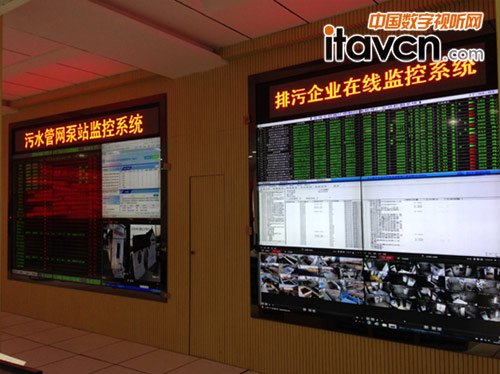 清投三套大屏系統應用于蘇州某污水處理中心