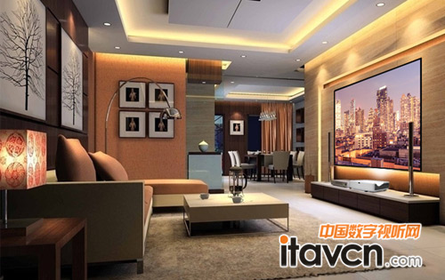 NEC U321H+無屏電視 30厘米小空間 100寸大畫面