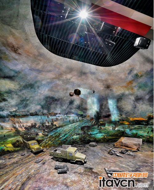 黨史館“三大戰役”主題展由5臺Vivitek(麗訊)6000流明工程投影打造而成