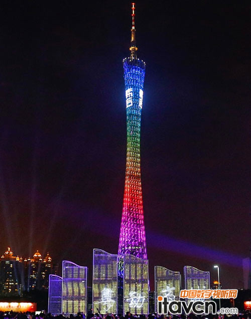 2015年廣州燈光節Vivitek(麗訊)打造的投影作品《遠航》