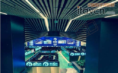 奧蕾達透明LED顯示屏點亮土耳其證券交易所