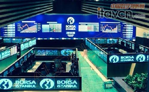 奧蕾達透明LED顯示屏點亮土耳其證券交易所