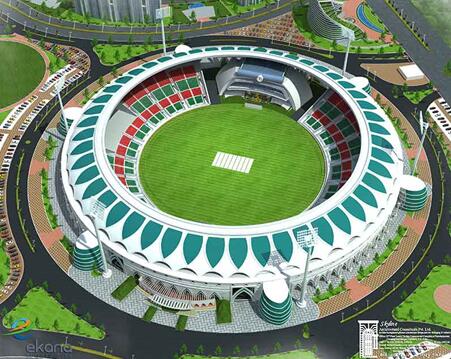 強力巨彩320㎡大屏落戶印度最大體育場