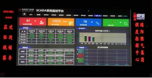 VATION巨洋激光DLP顯示系統應用于綿陽燃氣公司調度中心
