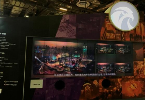 Falcon Treehouse展位的科視Christie MicroTiles視頻墻