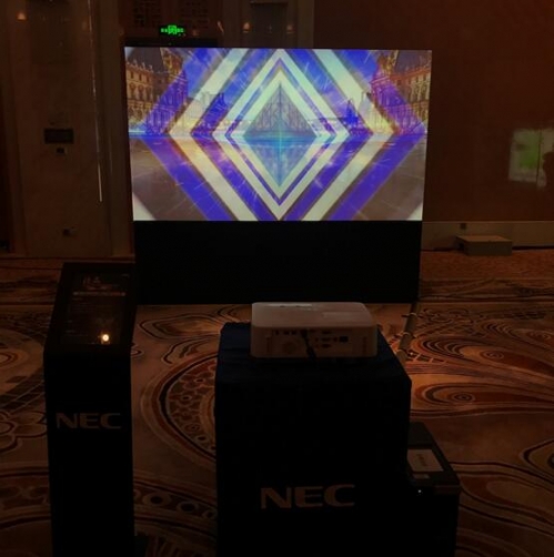 現場展出的3D Mapping舞臺方案展項