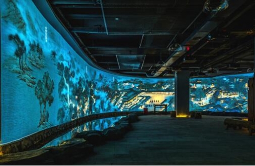 Vivitek(麗訊)投影機打造的《納西風情圖》動態畫卷長100米高3米