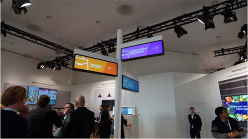 37英寸的指示標牌能夠有效地將顧客引導至體驗區(qū)域