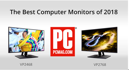 優派VP2468&VP2768獲PC Magazine“最佳電腦顯示器”及“編輯選擇”獎