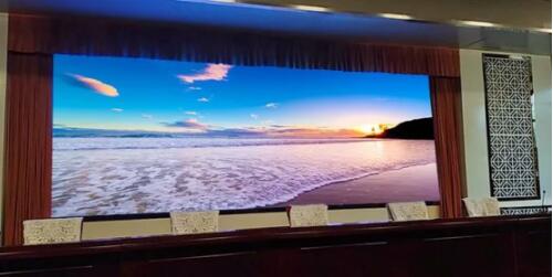 邢臺市委員會黨校報告廳應用Voury卓華小間距黑力士系列LED顯示屏