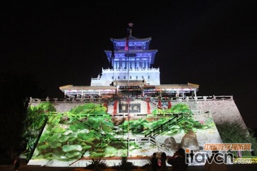 贏康參與濟南解放閣燈光投影秀,用光影再現泉城美景