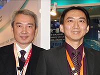 揚智電子科技(中國)有限公司首席執(zhí)行官林申彬博士(左)及中國區(qū)事業(yè)單位首席代表盧仲石先生(右)