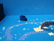 英特爾展臺上的互動投影技術